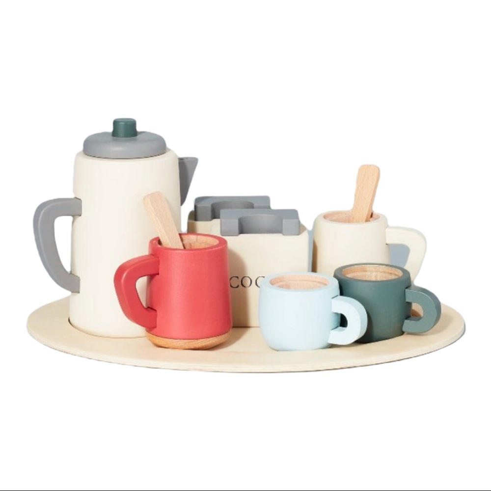 Hearth & Hand Coffee & Cocoa Wood Set Toy Kids